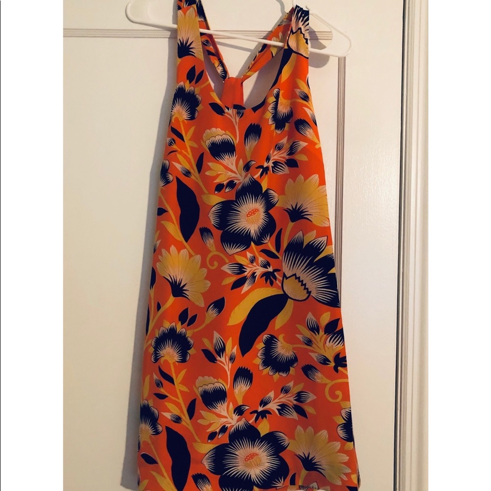 Jcrew Twist Back Hibiscus Dress NWOT